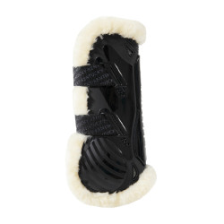 Velcro beenbeschermer vegan schapenvacht Kentucky Zwart Velcro beenbeschermer vegan schapenvacht Kentucky Zwart