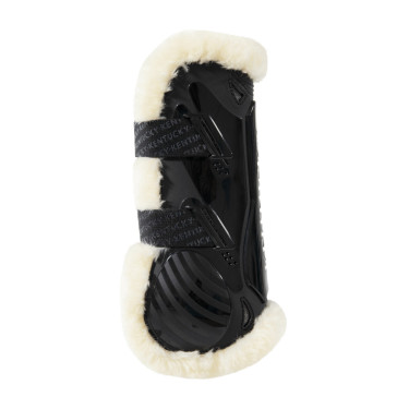 Velcro beenbeschermer vegan schapenvacht Kentucky Zwart Velcro beenbeschermer vegan schapenvacht Kentucky Zwart