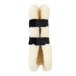 Velcro beenbeschermer vegan schapenvacht Kentucky Zwart