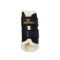 Gesloten voorste leren peesbeschermers Kentucky Zwart Gesloten voorste leren peesbeschermers Kentucky Zwart