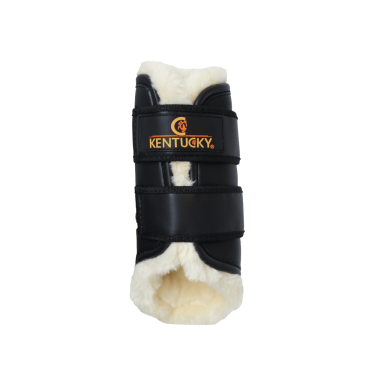 Gesloten voorste leren peesbeschermers Kentucky Zwart Gesloten voorste leren peesbeschermers Kentucky Zwart