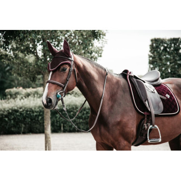Tapis de selle Corduroy dressage Kentucky Bordeaux