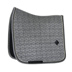 Dressuursingelpad Pied-de-poule Kentucky Zwart