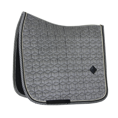 Dressuursingelpad Pied-de-poule Kentucky Zwart