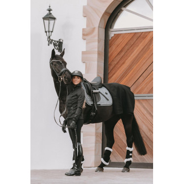 Dressuursingelpad Pied-de-poule Kentucky Zwart