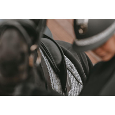 Dressuursingelpad Pied-de-poule Kentucky Zwart