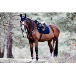 Zadeldoek Fishbone jumping Kentucky Marine Marineblauw Zadeldoek Fishbone jumping Kentucky Marine Marineblauw