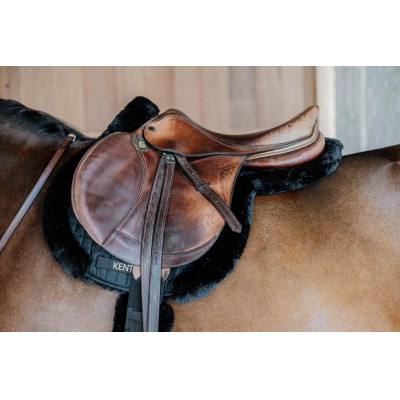 Zadeldoek Hunter vegan schapenvacht jumping Kentucky Zwart