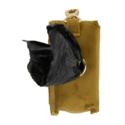 Poepzakje Carré Velvet Kentucky Mosterdkleurig Geel Poepzakje Carré Velvet Kentucky Mosterdkleurig Geel