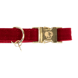 Hondenhalsband Corduroy Kentucky Rood