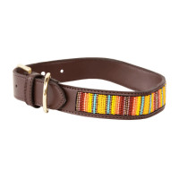 Halsband voor honden van handgemaakte parels Kentucky Zilver