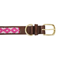 Halsband voor honden van handgemaakte parels Kentucky Zilver