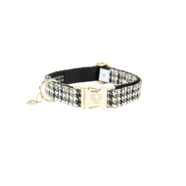 Hondenhalsband Pied-de-poule Kentucky Bruin Hondenhalsband Pied-de-poule Kentucky Bruin