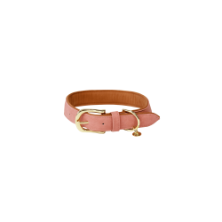 Halsband voor hond Vegan Leather Kentucky Perzik Roze