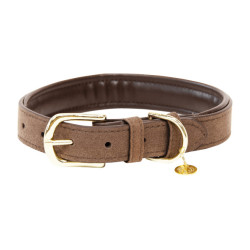 Halsband voor hond Velvet Leather Kentucky Bruin Halsband voor hond Velvet Leather Kentucky Bruin