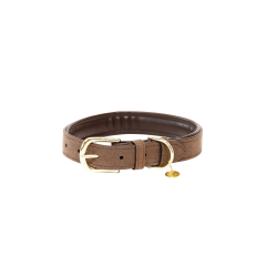 Halsband voor hond Velvet Leather Kentucky Bruin Halsband voor hond Velvet Leather Kentucky Bruin