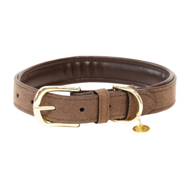 Halsband voor hond Velvet Leather Kentucky Bruin Halsband voor hond Velvet Leather Kentucky Bruin