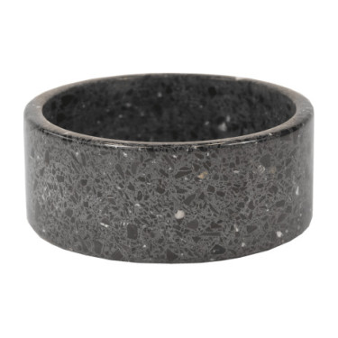 Hondenvoerbak van terrazzo-steen Kentucky Zwart
