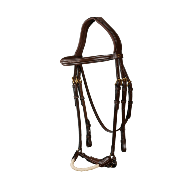 Bridon Duitse Neusriem Touw D Collectie van Dy'on Bruin Bridon Duitse Neusriem Touw D Collectie van Dy'on Bruin