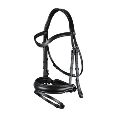 Bridon Combiné Met Brede Neusriem Working By Dy'on Zwart