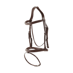 Bridon muserolle combinée tressé Dy'on Bruin Bridon muserolle combinée tressé Dy'on Bruin