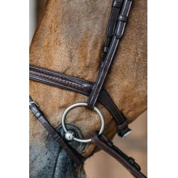 Bridon muserolle combinée tressé Dy'on Bruin Bridon muserolle combinée tressé Dy'on Bruin