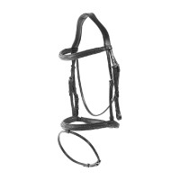 Bridon muserolle combinée tressé Dy'on Bruin