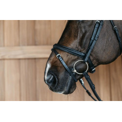 Gevlochten gecombineerde neusriem hoofdstel New English Collection by Dy'on Zwart