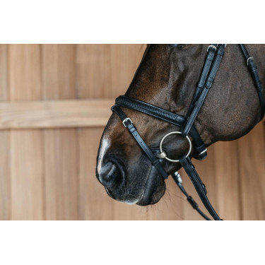 Gevlochten gecombineerde neusriem hoofdstel New English Collection by Dy'on Zwart