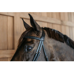 Gevlochten gecombineerde neusriem hoofdstel New English Collection by Dy'on Zwart