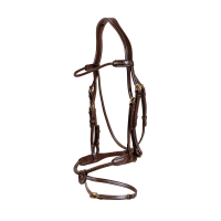 Gevlochten gecombineerde neusriem rond Dy'on Bruin Gevlochten gecombineerde neusriem rond Dy'on Bruin