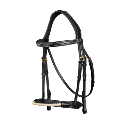 Bridon Neusriem Touw D Collectie van Dy'on Zwart Bridon Neusriem Touw D Collectie van Dy'on Zwart