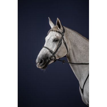Hoofdstel Neusriem Koord Bekleed met Leer New English Collection by Dy'on Zwart