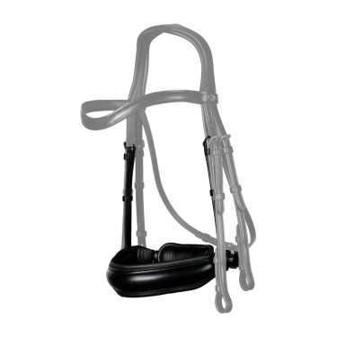 Neusriem Groot Sluiting Pull Back Mat New English Collection by Dy'on Zwart Neusriem Groot Sluiting Pull Back Mat New English Collection by Dy'on Zwart