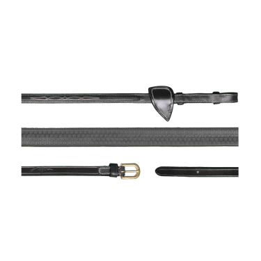 Rubberen Teugels 5/8 D Collectie van Dy'on Zwart