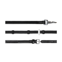 Hunter teugels 1/2 met karabijnhaak Dy'on Zwart