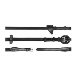 Verstelbare Teugels 5/8 New English Collection by Dy'on Zwart Verstelbare Teugels 5/8 New English Collection by Dy'on Zwart