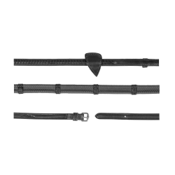 Rubberen teugels 1/2 met 7 stoppers en gevlochten afwerking Dy'on Rubberen teugels 1/2 met 7 stoppers en gevlochten afwerking Dy'on