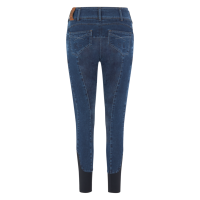 Kingsland KLkayce kniestuk grip damesbroek imitatie jeans Donkerbruin Marineblauw