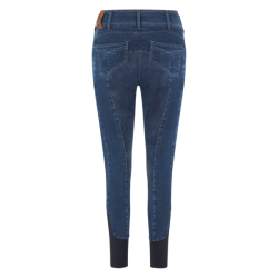 Kingsland KLkayce kniestuk grip damesbroek imitatie jeans Donkerbruin Marineblauw