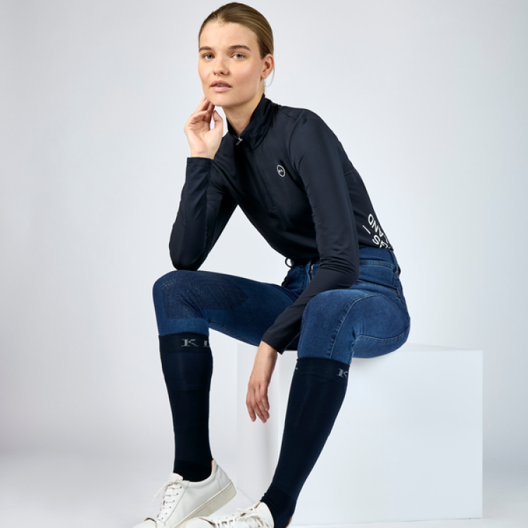 Kingsland KLkayce kniestuk grip damesbroek imitatie jeans Kingsland KLkayce kniestuk grip damesbroek imitatie jeans