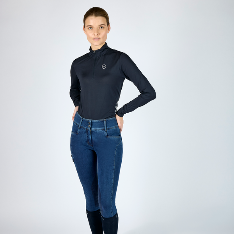 Kingsland KLkayce kniestuk grip damesbroek imitatie jeans Kingsland KLkayce kniestuk grip damesbroek imitatie jeans
