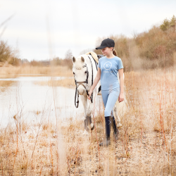 Kingsland KLkaysa rijbroek full grip meisjes Denim délavé bleu