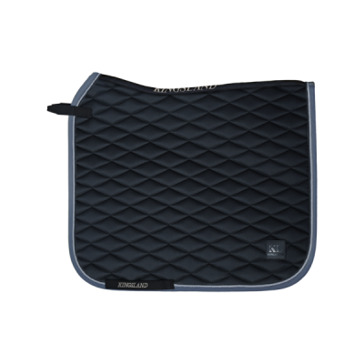 Tapis de selle Kingsland KLelin matelassé à losanges brodés Dressage Marine