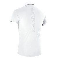 Wedstrijdpolo Flags & Cup jongen Wako korte mouwen Wit