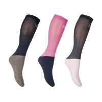 HKM Microcotton Sokken Kleur per 3 Roze / marine / grijs
