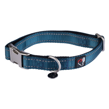 Hondenhalsband HKM Anam Cara nylon Petroleum Blauw
