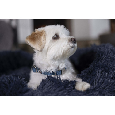 Hondenhalsband HKM Anam Cara nylon Petroleum Blauw