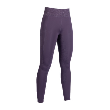 Legging HKM Lavender Bay full seat siliconen Donker lila Violet