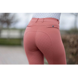 Legging HKM Rosewood full seat siliconen Roest Bruin